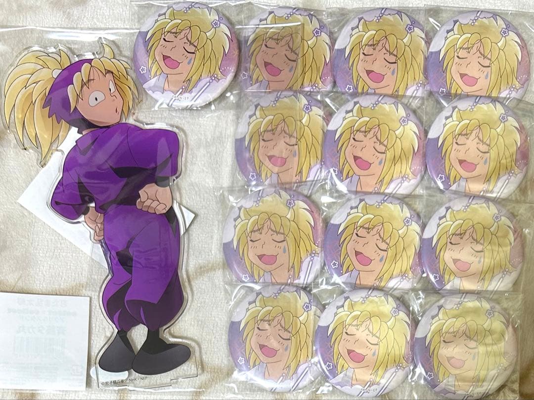 忍たま乱太郎　斉藤タカ丸　アクリルスタンド　寝巻き姿の段　缶バッジ