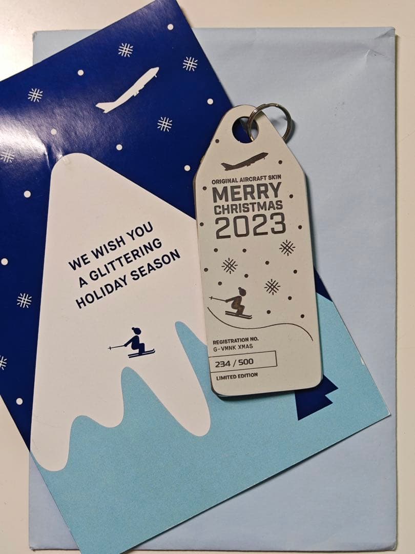 virgin Atlantic A330 2023年クリスマス限定 台紙封筒付き
