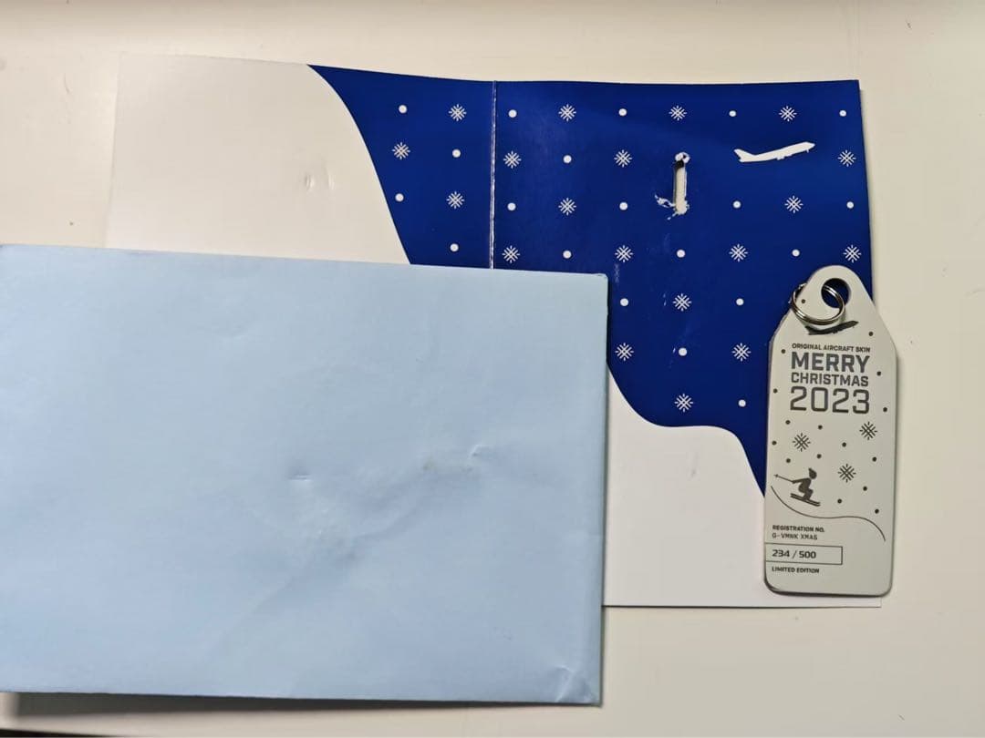virgin Atlantic A330 2023年クリスマス限定 台紙封筒付き