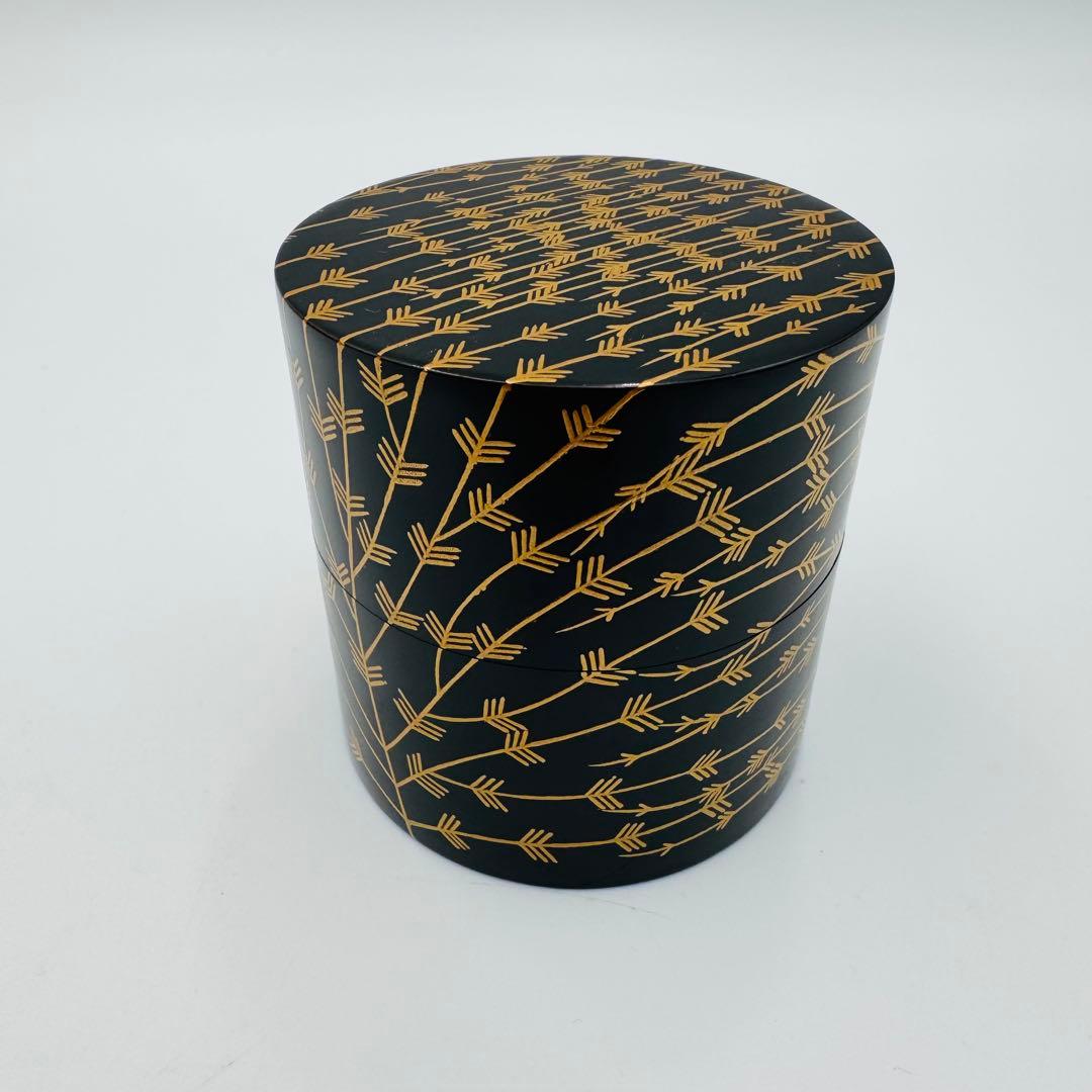 【一成　作　目張柳蒔絵　中次　棗　茶道具】骨董　アンティーク　インテリア