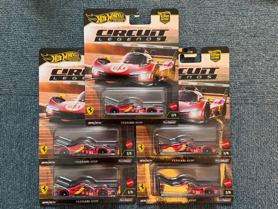 ホットウィール　サーキットレジェンズ　フェラーリ　499P 5台セット