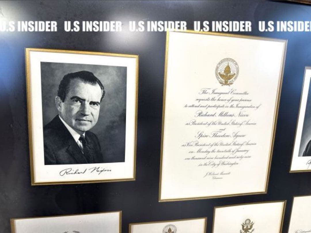 1969年 リチャード・ニクソン大統領、スピロ・アグニュー副大統領 就任式招待状