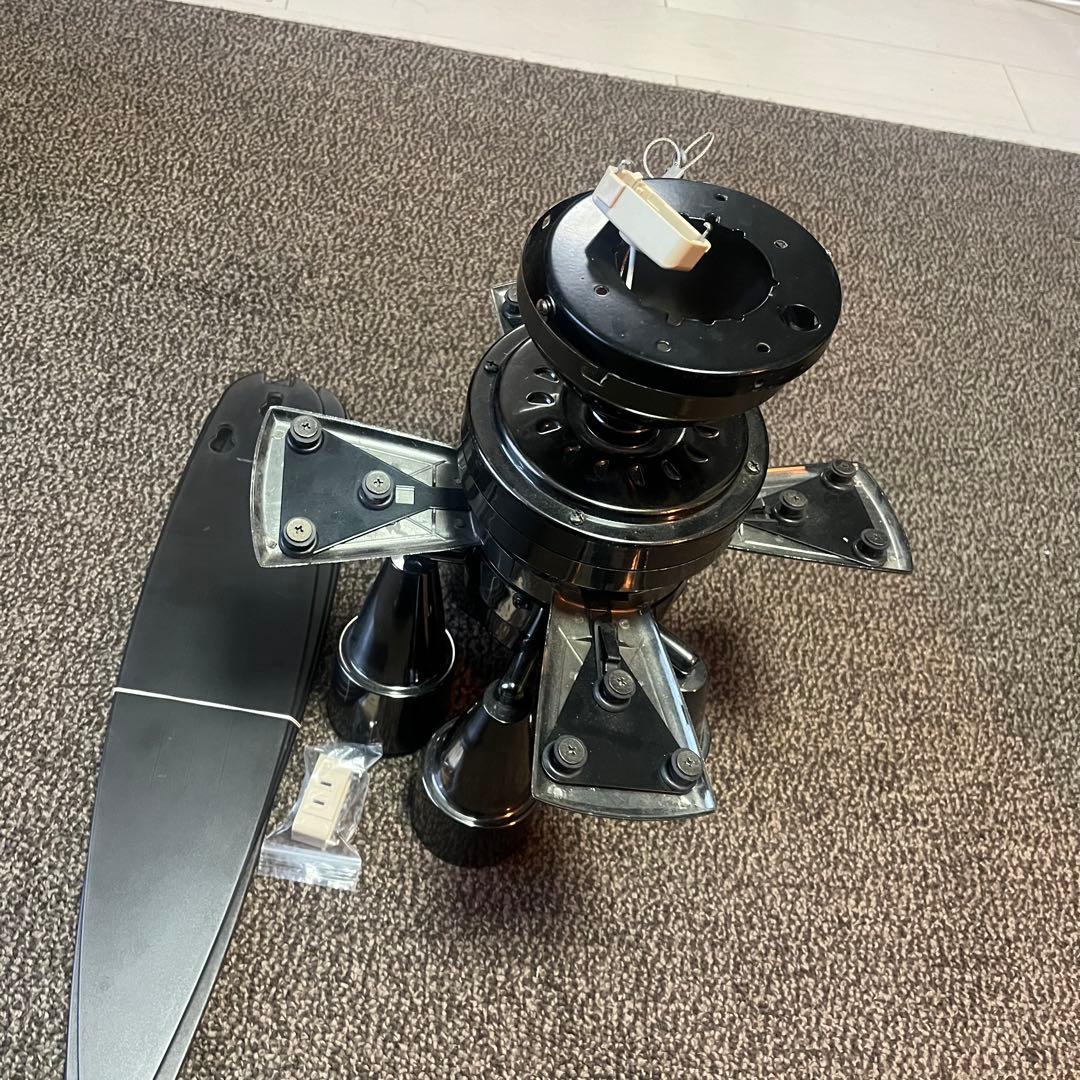 モダン ブラック シーリングファンライト　5灯