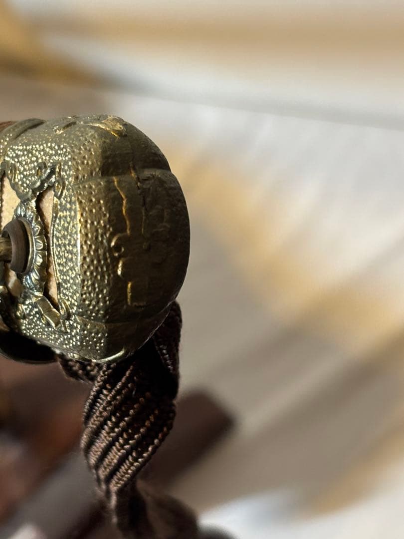 軍刀革鞘付き竹刀日本刀模造刀日本軍指揮官刀全長106cm