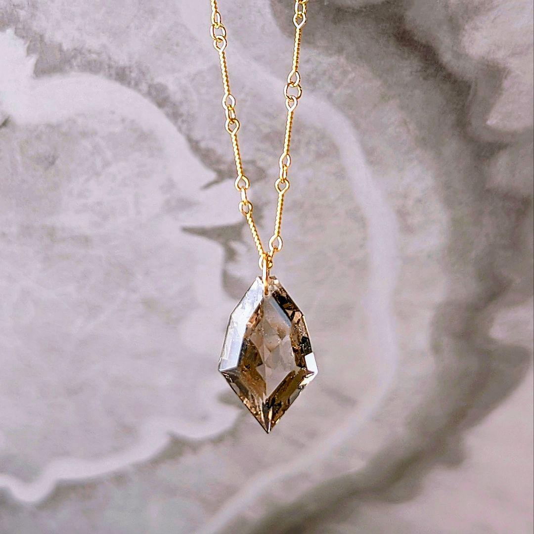 ♢N♢K18 大粒スモーキークォーツ 6.1ct ネックレスチャーム