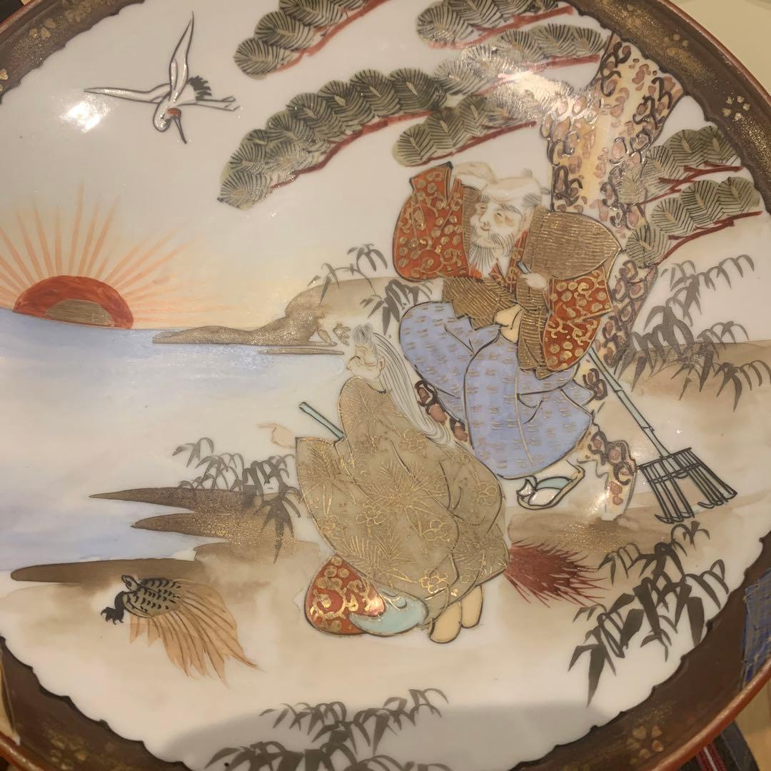 九谷焼き未使用！貴重な明治時代の手描き大皿