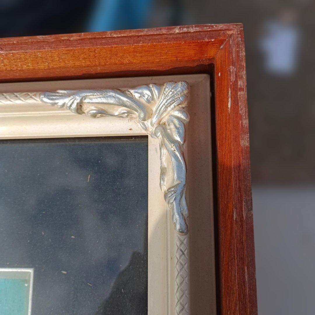 5191)西沢栄一　油絵F6号　額装