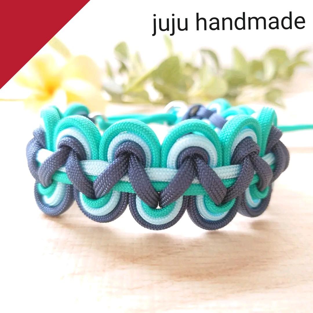 パラコード首輪　ハーフチョーク　3色太め　№056