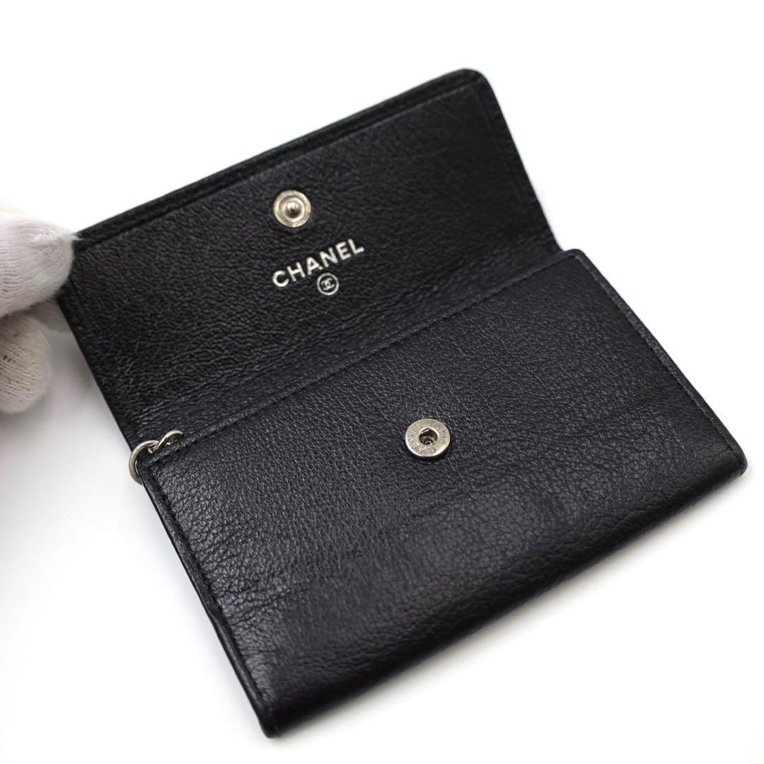 【美品❗✨】 シールあり　シャネル　 キーケース　ケース　小銭入れ　黒