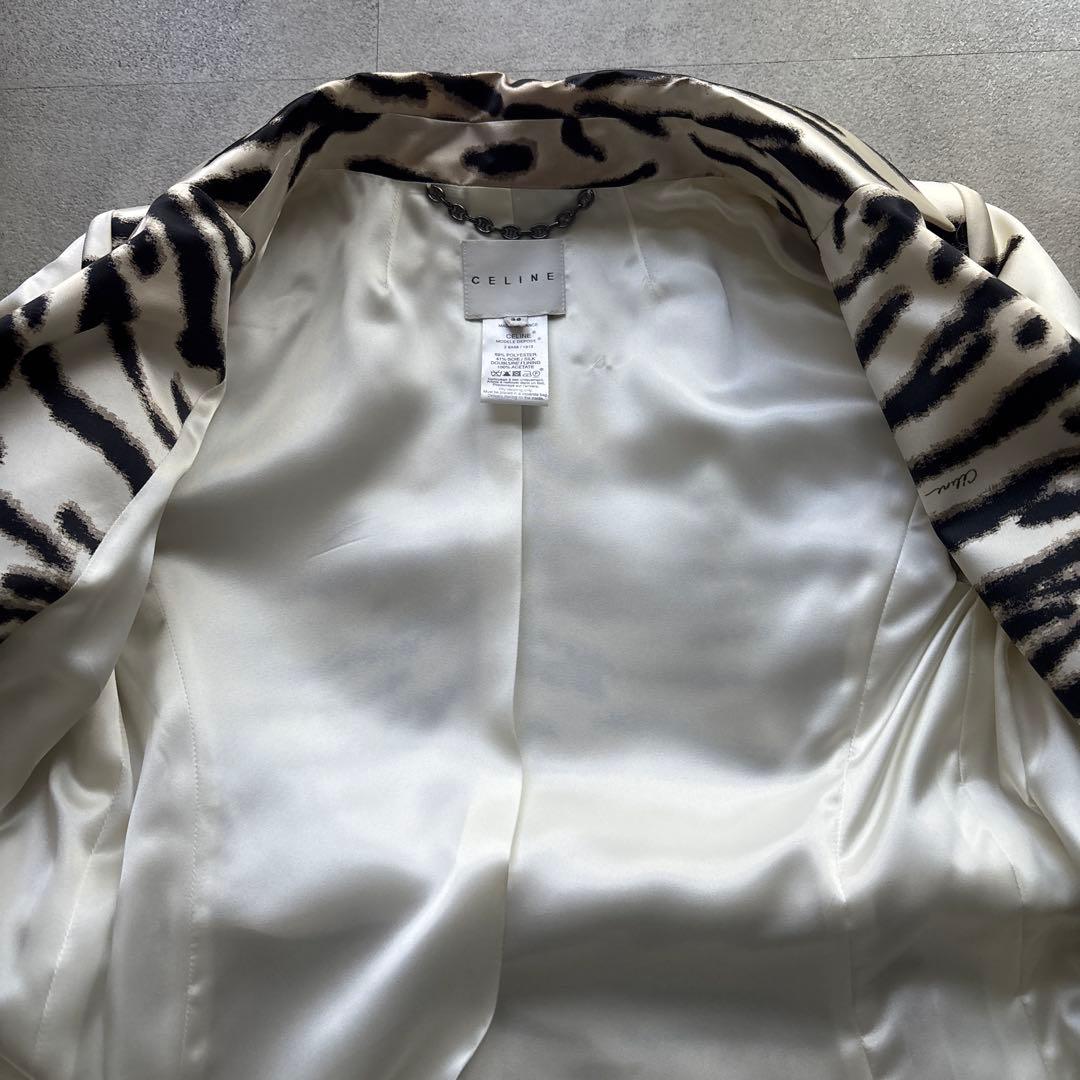 CELINE シルク混チェスターコート