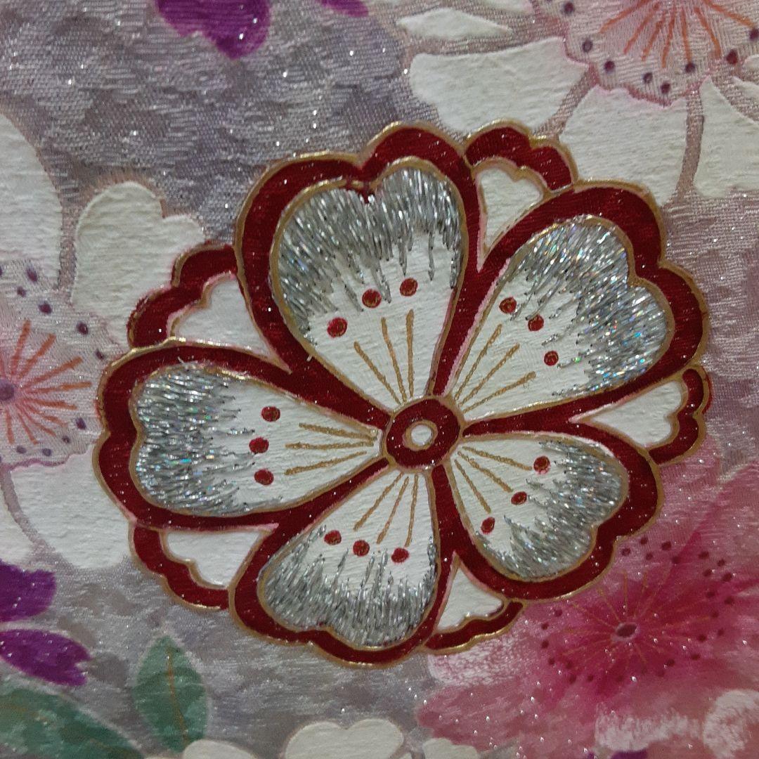 644正絹振袖白158cmぐらい