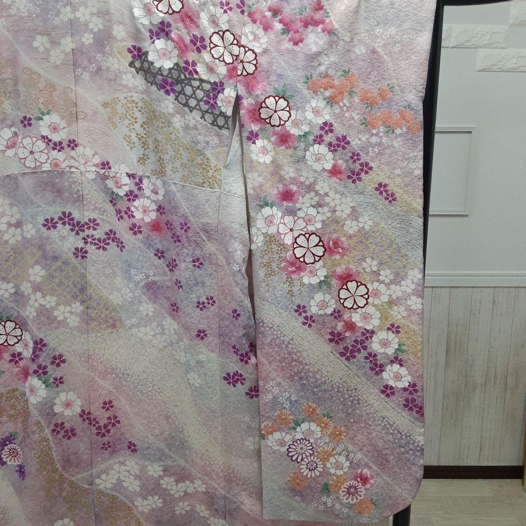 644正絹振袖白158cmぐらい