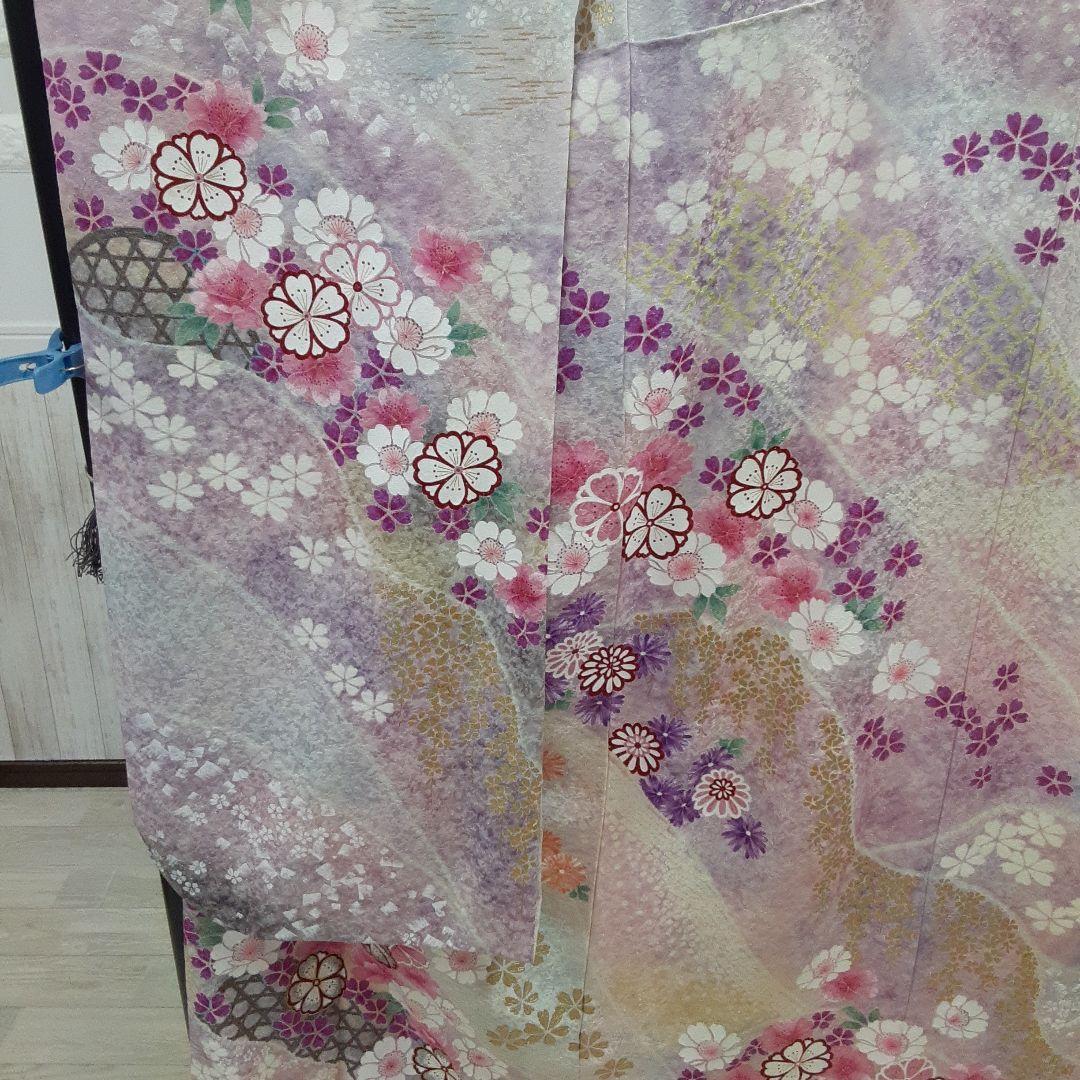 644正絹振袖白158cmぐらい