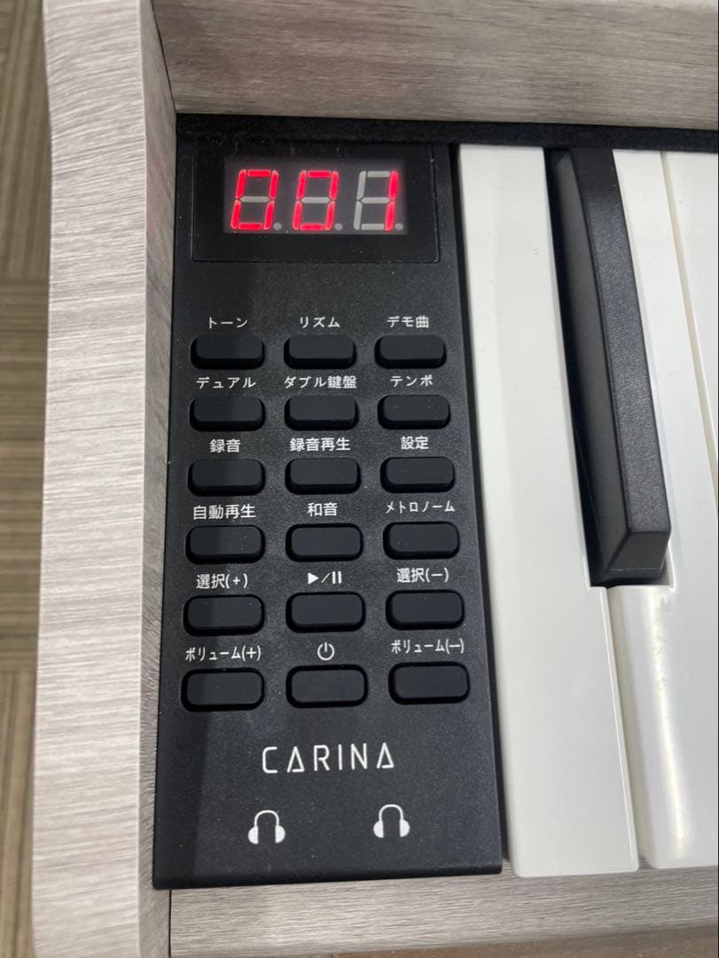 電子ピアノ88鍵盤 給電タイプ　木目調ボディ　グレー　訳あり