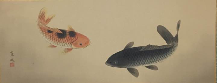 【送料無料】長押の額(図柄:鯉)