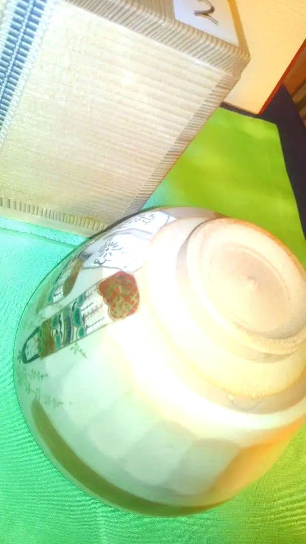 抹茶茶碗、色絵雛人形、橋本紫雲作、2番