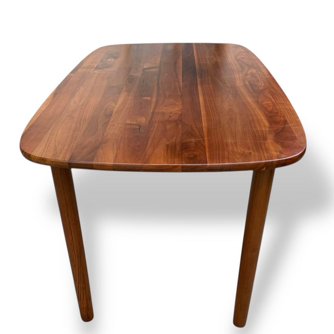 無印良品　ダイニングテーブル　ウォールナット　楕円　150cm 食卓　無垢材