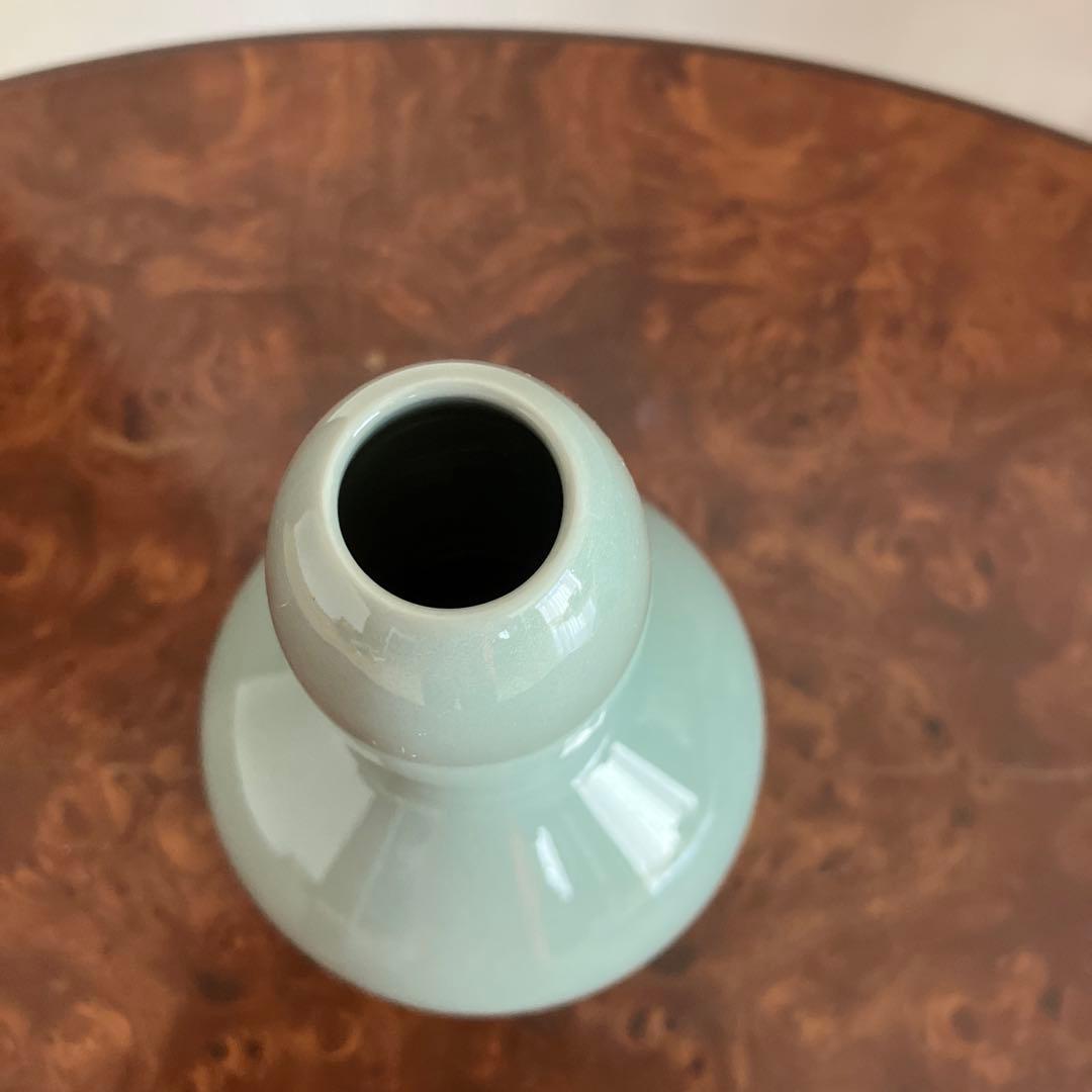 青磁　花入　花瓶　米沢久  造③ 骨董品