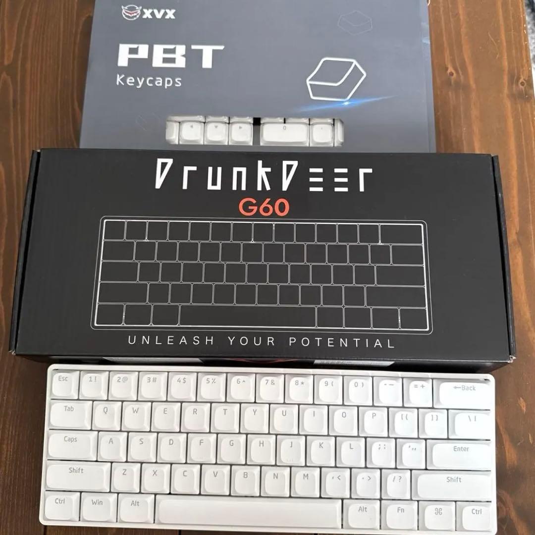 DrunkDeer G60 ラピッドトリガー ゲーミングキーボード ホワイト