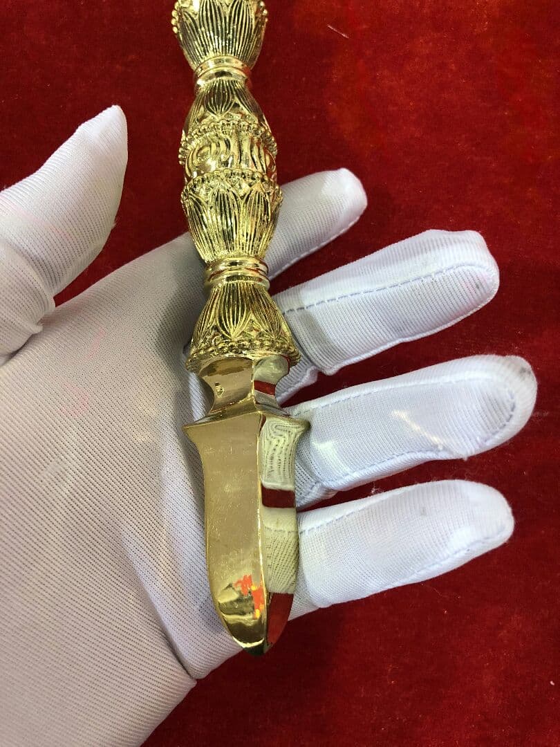 【修縁堂】チベット密教法器 独鈷杵 金剛杵 仏教美術 vajra 16.5cm