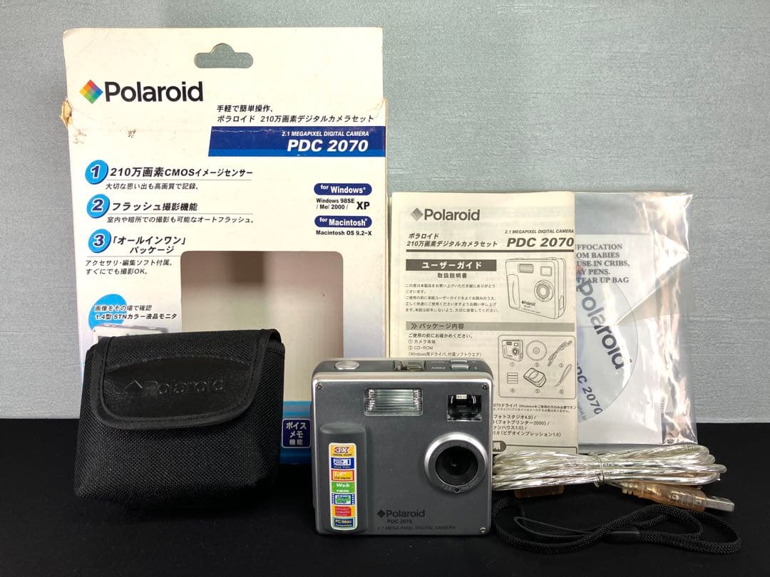 動作品 Polaroid PDC2070 付属品有 ポラロイド オールドコンデジ