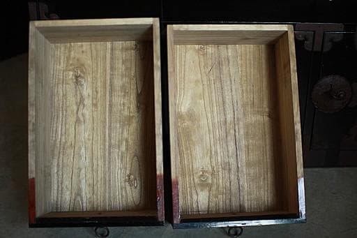 綺麗な丸金具庄内箪笥　扉付き　タンス　収納　古家具　古民家　時代家具