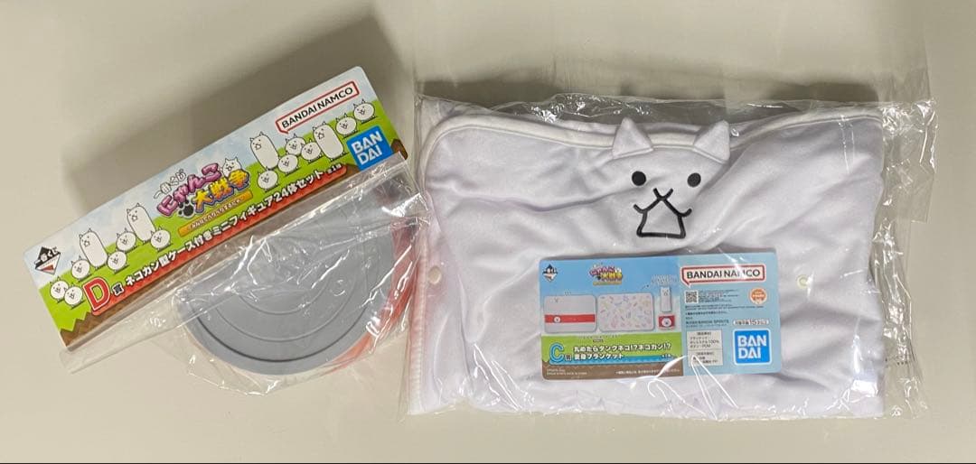 【一番くじ】にゃんこ大戦争〜 C賞ブランケット D賞フィギュア　セット