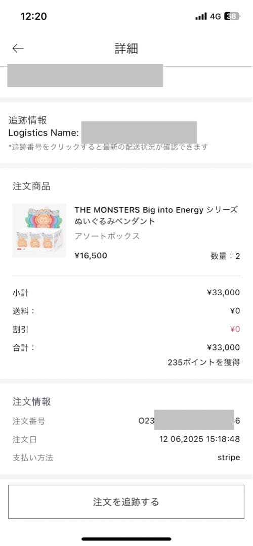 正規品・未開封 Labubu Big into Energy 2アソートボックス