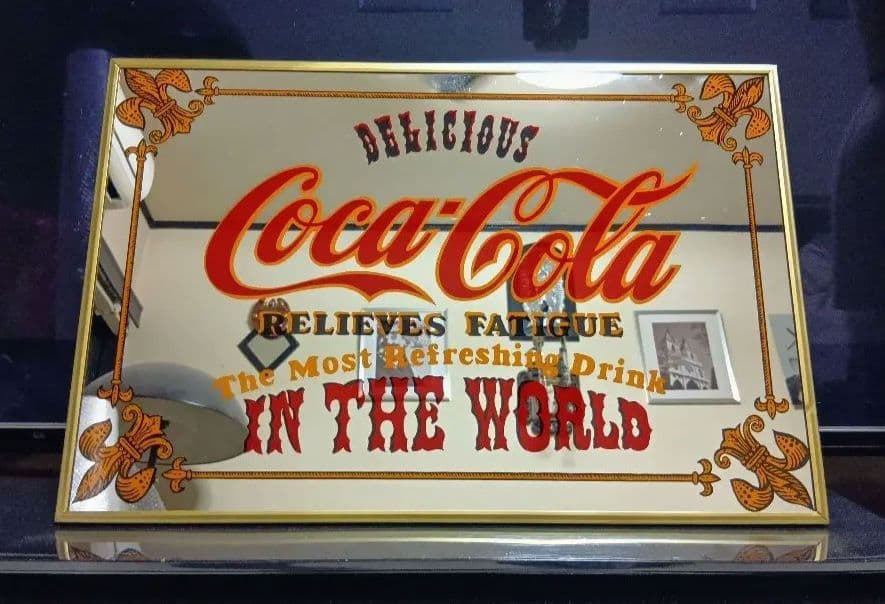 1980's Coca-Cola　当時物　ビンテージ　パブミラー　広告プレート