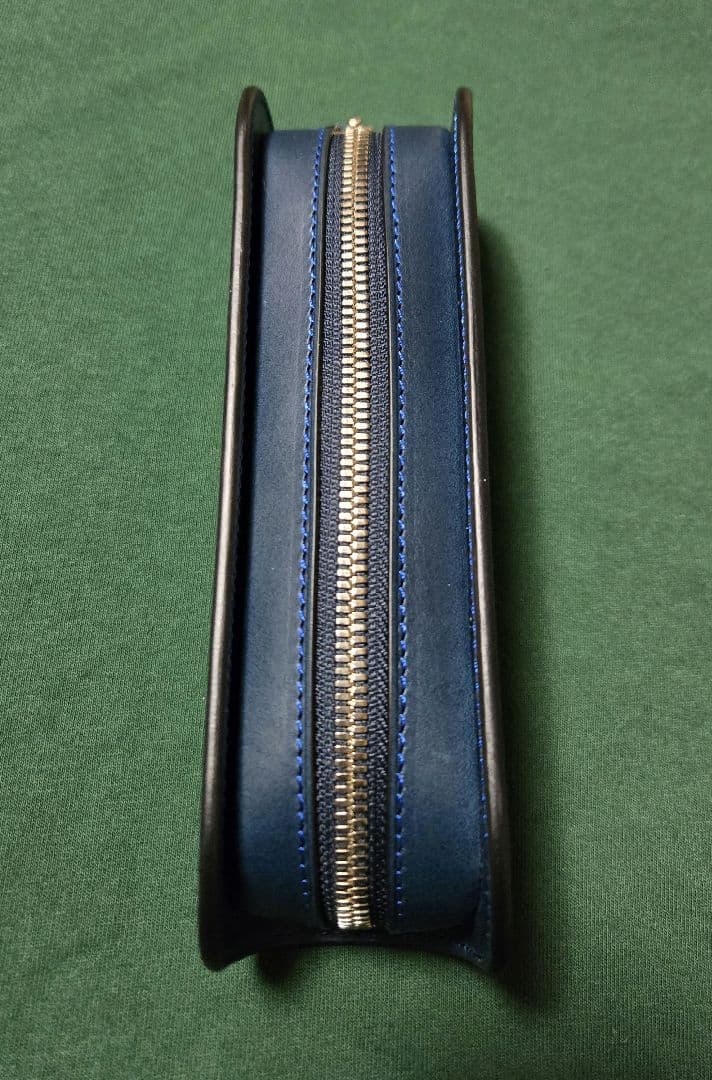 ルボナー デブペンケース ブルーステッチ ブッテーロ