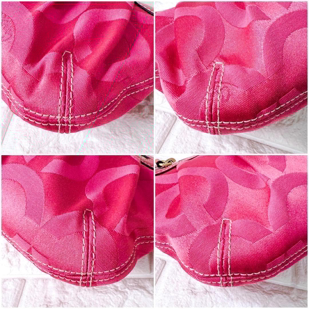 希少✨COACH コーチ オプアート シグネチャー ワンショルダー ハンドバッグ