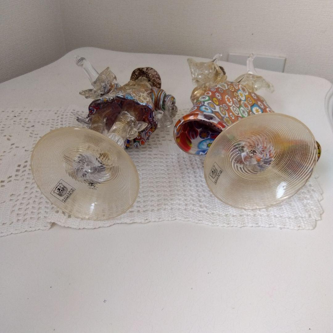 ベネチアンガラス 人形 ムラノ ぺア