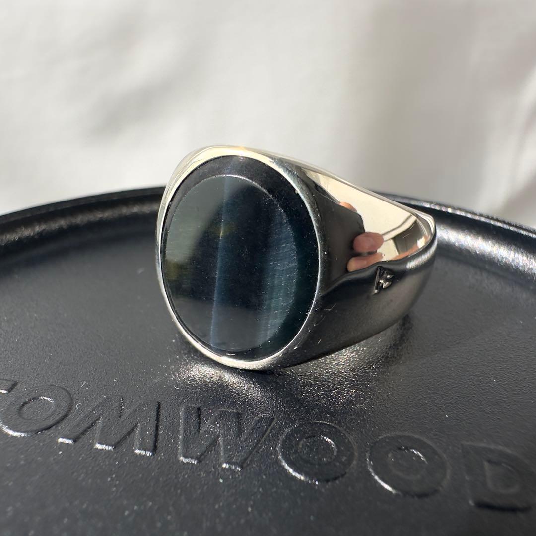 【極美品・人気の60size】Oval Blue Hawk Eye Ring