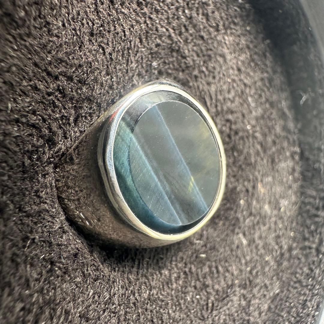 【極美品・人気の60size】Oval Blue Hawk Eye Ring