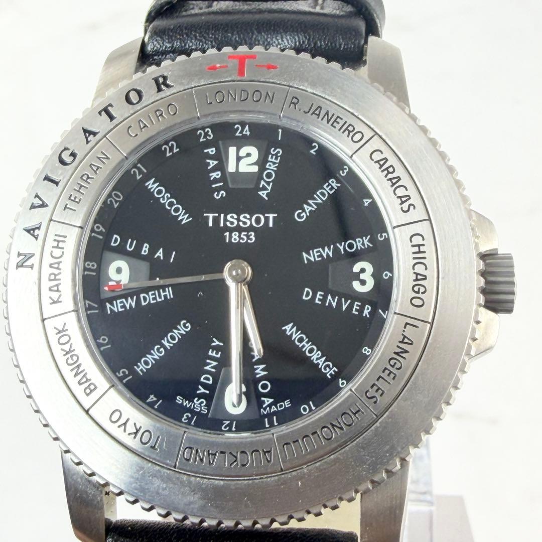 ティソ ナビゲーター N250 ワールドタイム ギョーシェ クォーツ 不動