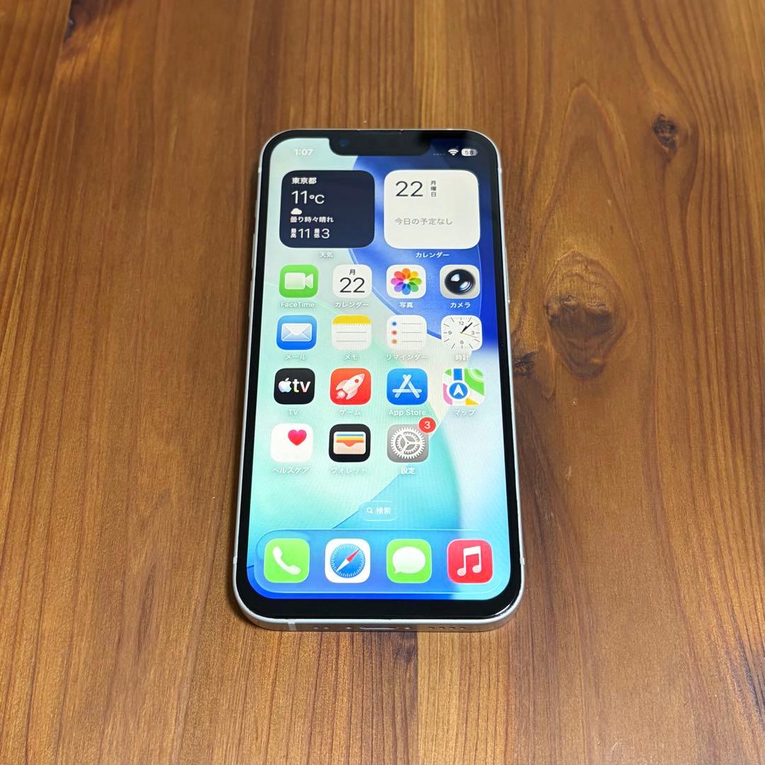 iPhone 13 mini ホワイト128GB 新品バッテリー