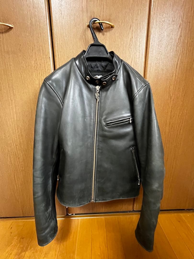 ブラックレザージャケット シングルライダース