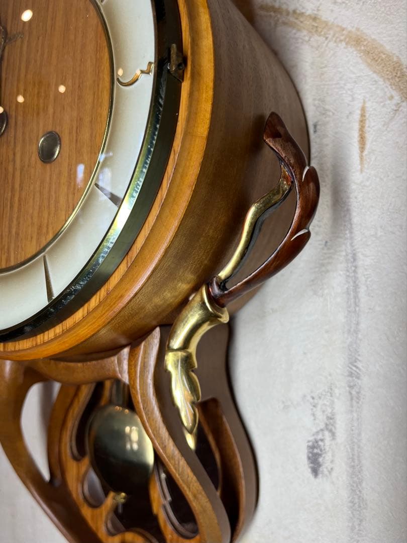 ユンハンス　ミニ！　柱時計　古時計　振り子　ゼンマイ　ボンボン　レトロ　精工舎