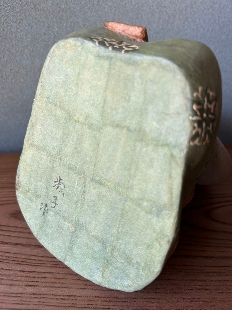 貴重 平中歳子 嬢子坐像 昭和41年 日本工芸会 張子人形 共箱付 紙塑人形