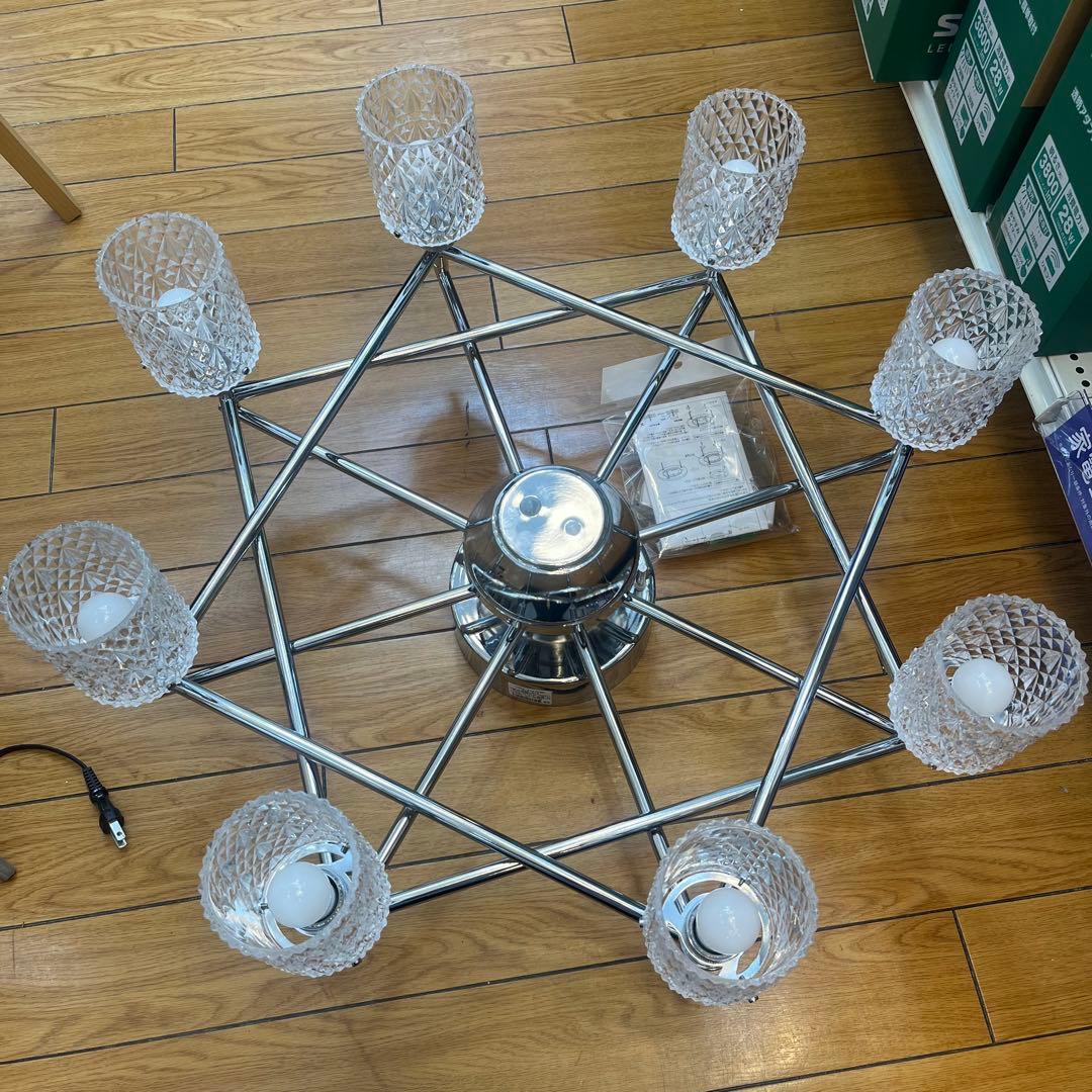 キジマ　シャンデリア　シーリングライト　amp51310 シルバー