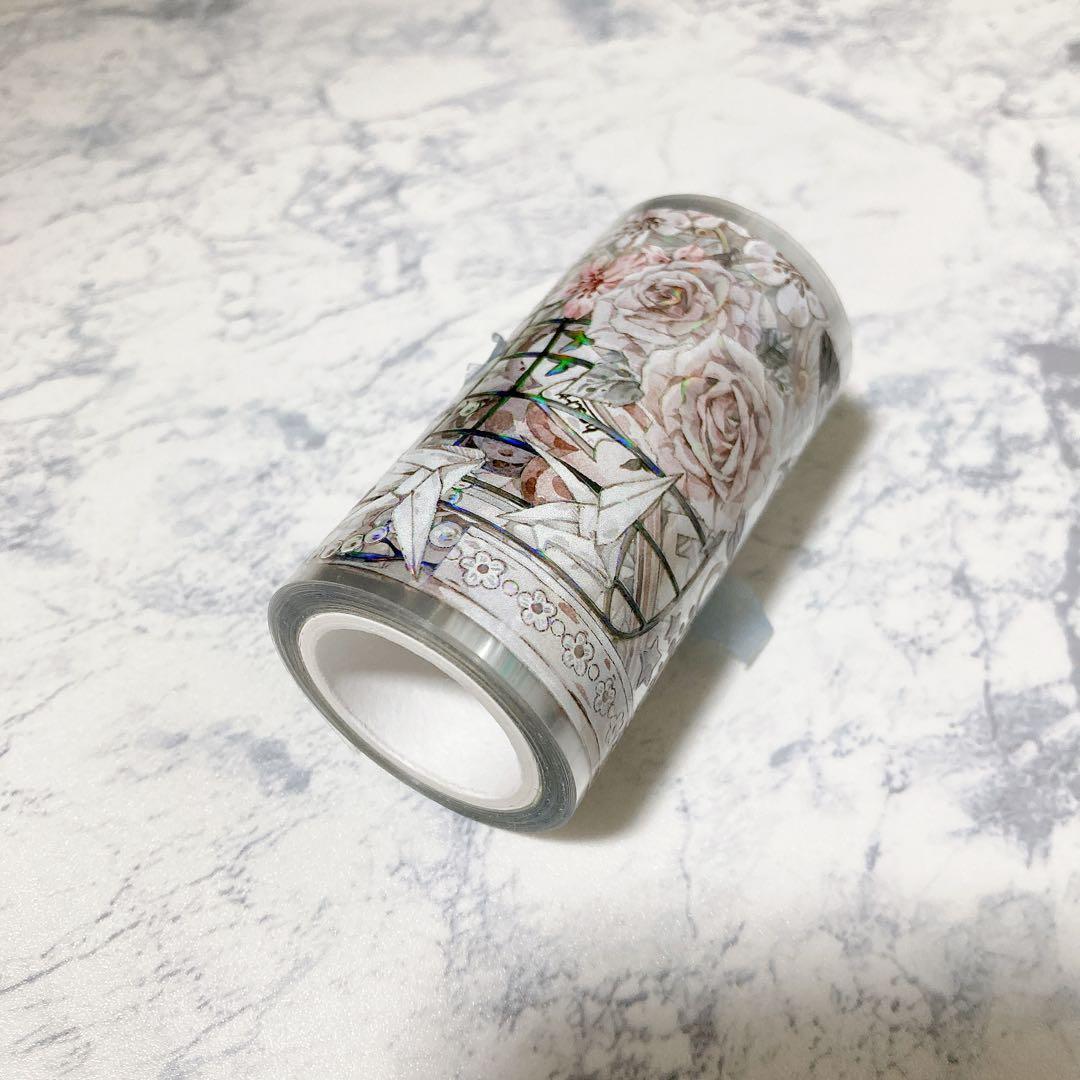 【芯なし中古】装飾 ハート 鍵 海外マステ petテープ