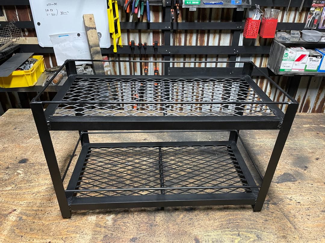 こ*ん様 【特別価格】2段アイアンシェルフ植物棚 600×300×350インダス