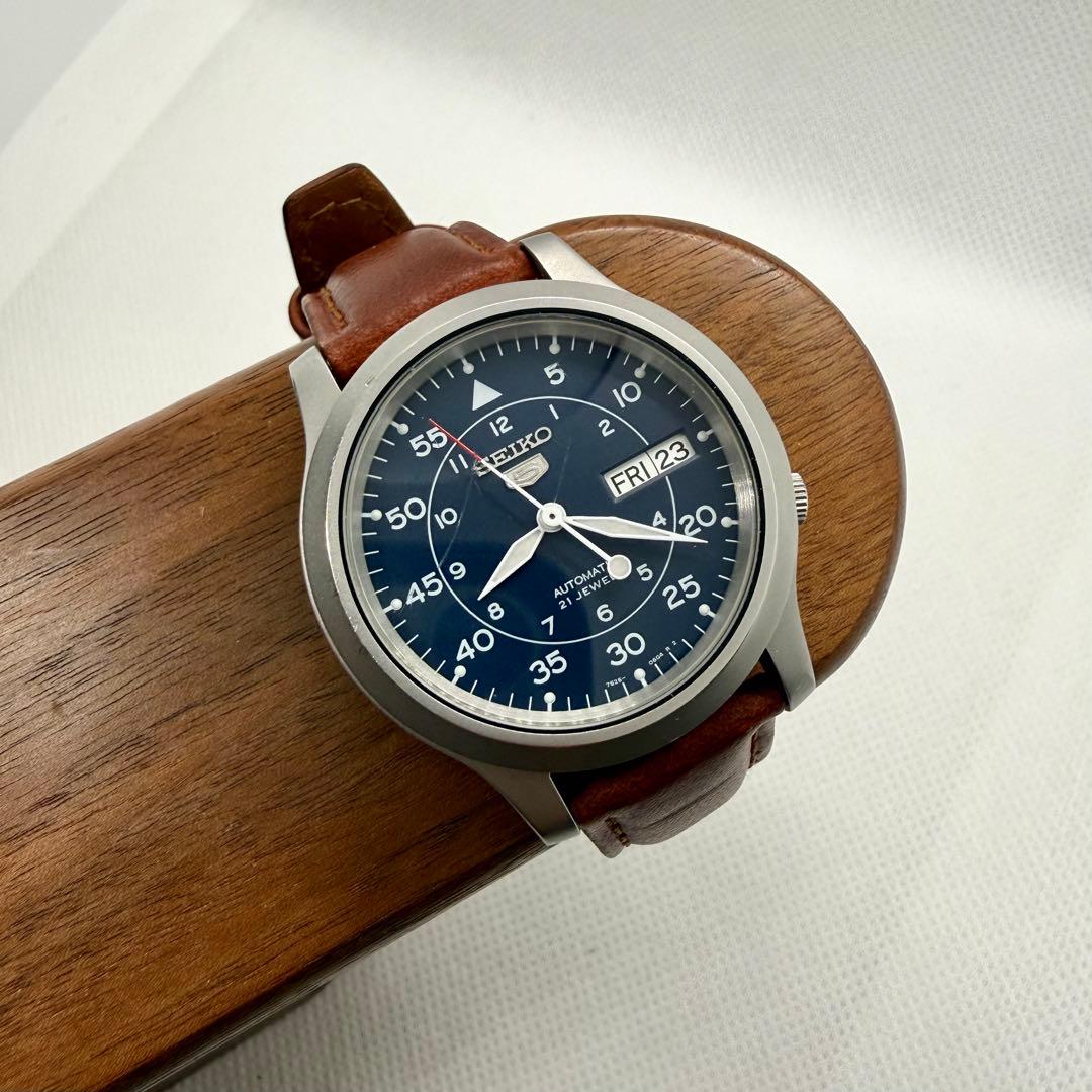 SEIKO 5 SNK807｜7S26 自動巻｜21石｜ブルーダイヤル｜稼働品