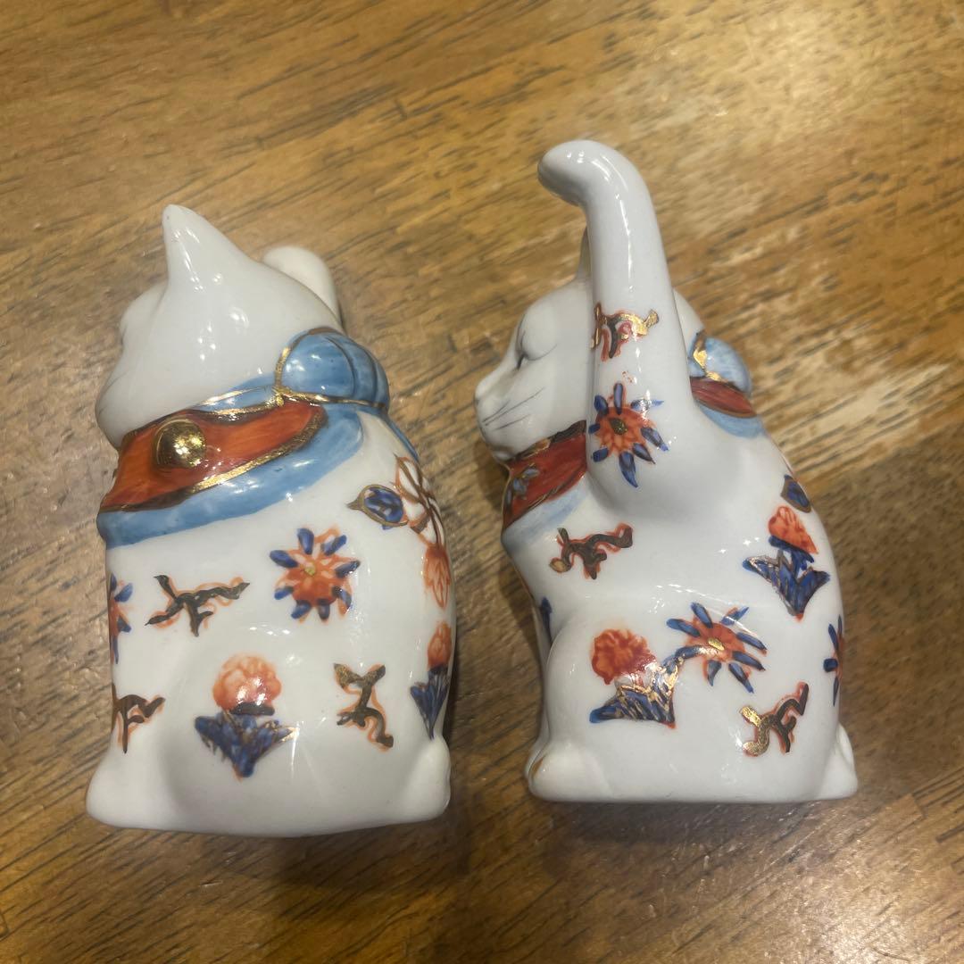 招き猫 置き物 縁起物 2個セット