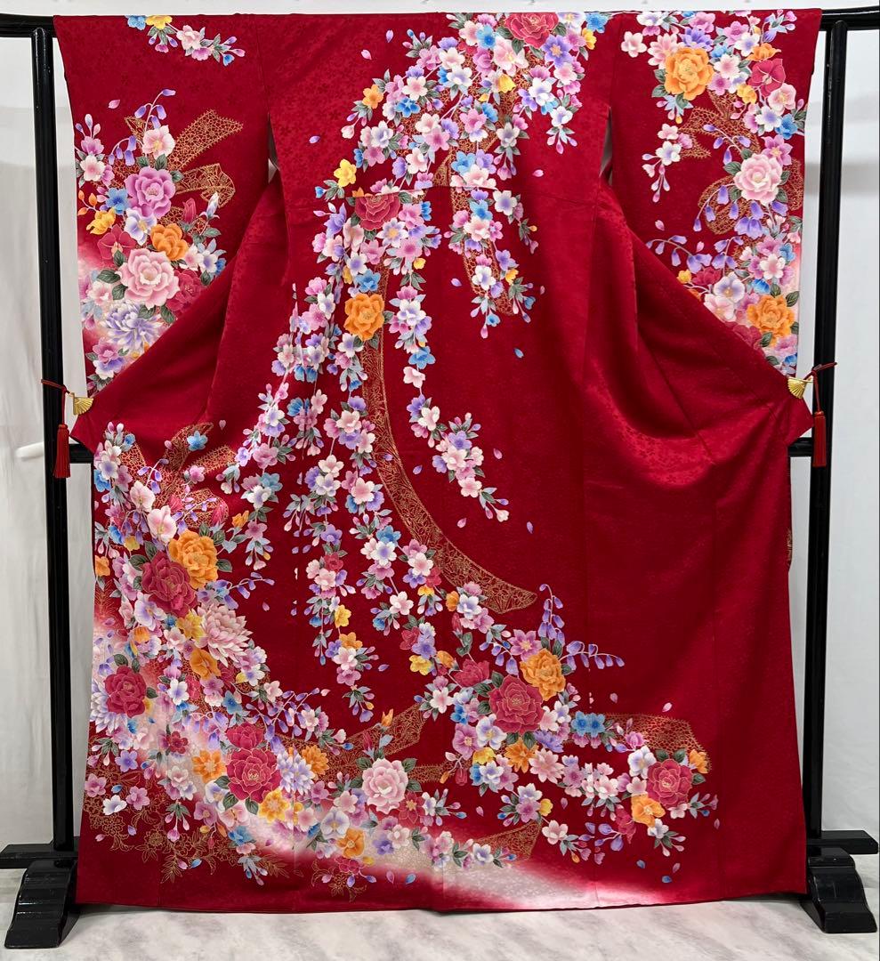 振り袖　フルセット　別誂長襦袢　成人式　刺繍入り　金彩加工　682