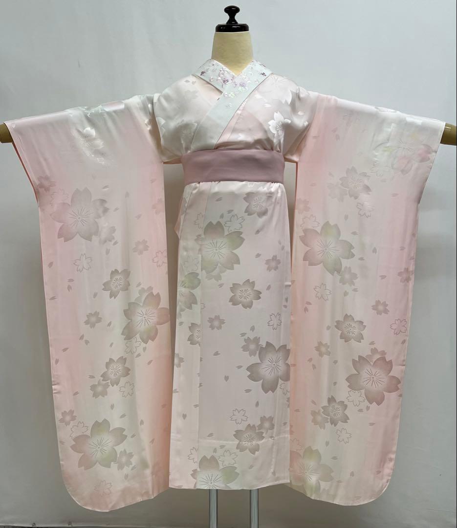 振り袖　フルセット　別誂長襦袢　成人式　刺繍入り　金彩加工　682