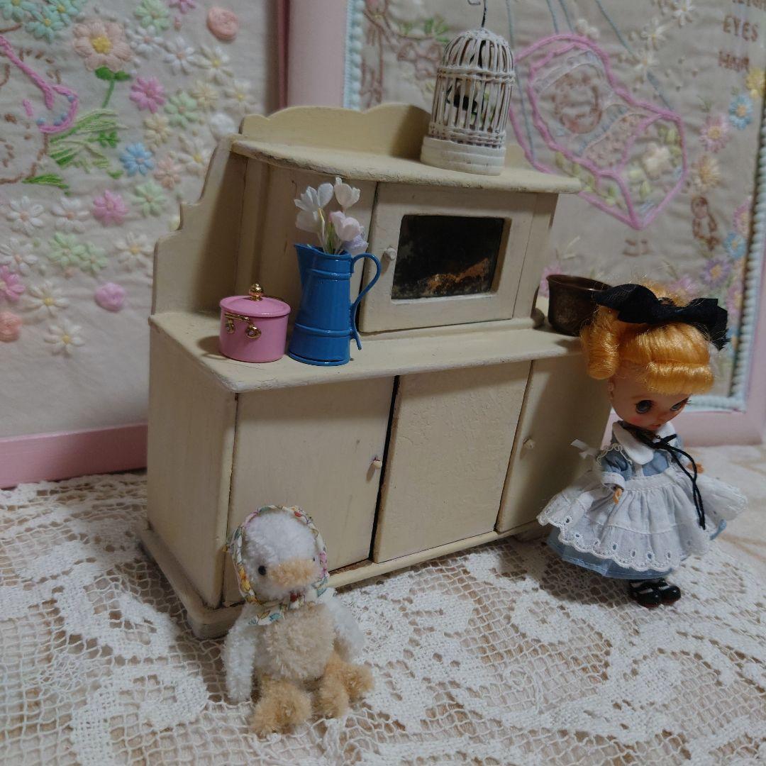 ヴィンテージ、キャビネット、ミニチュア、ドールハウス