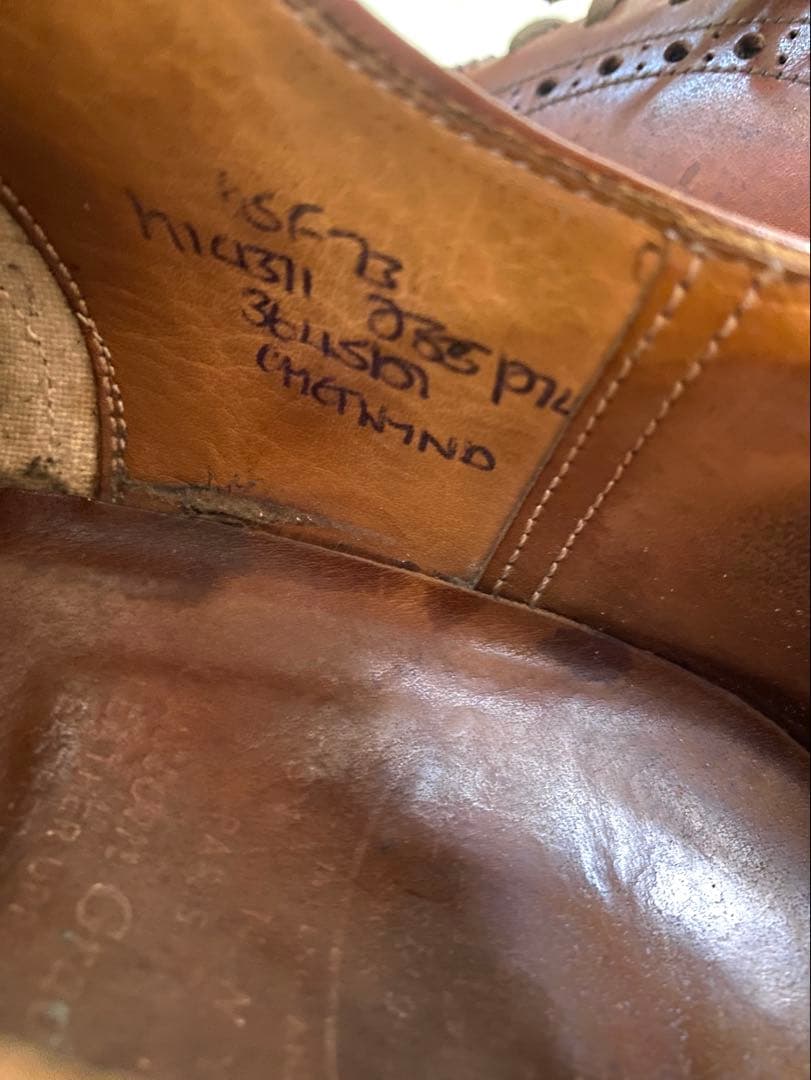 【美品】チャーチ　ブラウンウィングチップ UK7 日本サイズ25.0