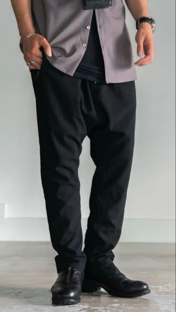 PRY Drawstring Sarouel Zip Pants 【BLACK