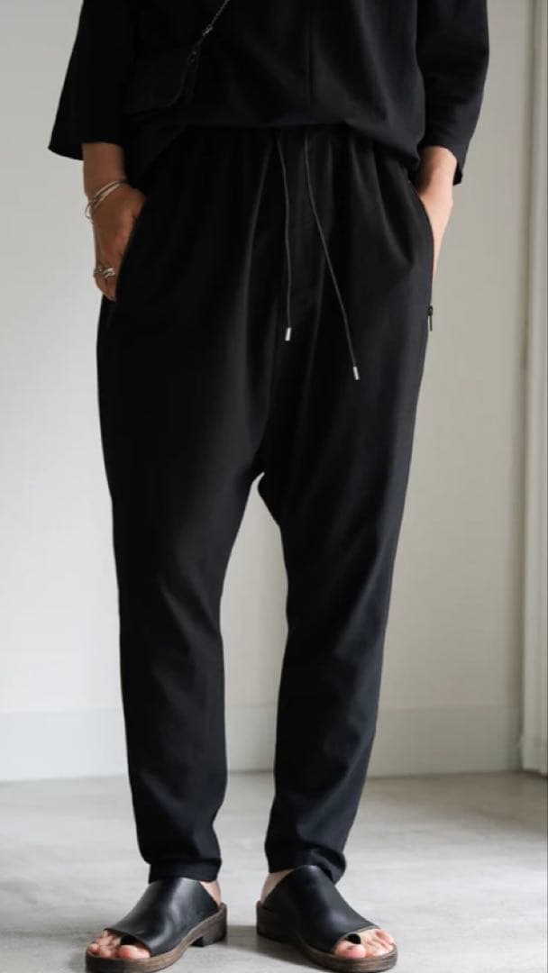PRY Drawstring Sarouel Zip Pants 【BLACK